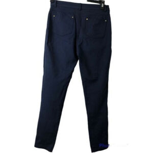 INC International Concepts Knit Womens Size 8 Stretch Navy Blue Skinny Leg